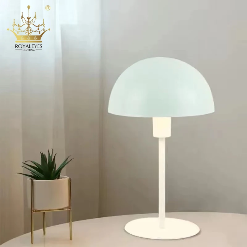 

Nordic Minimalist Metal Mushroom Table Lamp For Bedroom Living Room Home Study Desk Decor Lamp E14 Modern Designer Bedside Lamp