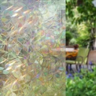 Оконная пленка с 3D эффектом радуги, декоративная пленка для конфиденциальности, антиуф-клейкая статическая липкая стеклянная наклейка для дома, кухни, офиса