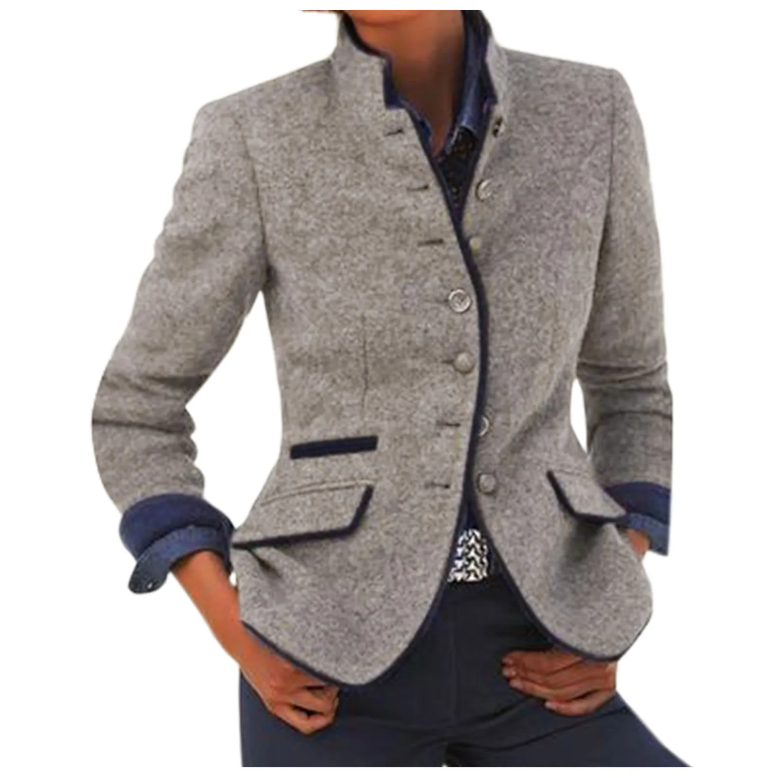 Женское флисовое пальто с воротником-шалью элегантное однотонное из смеси