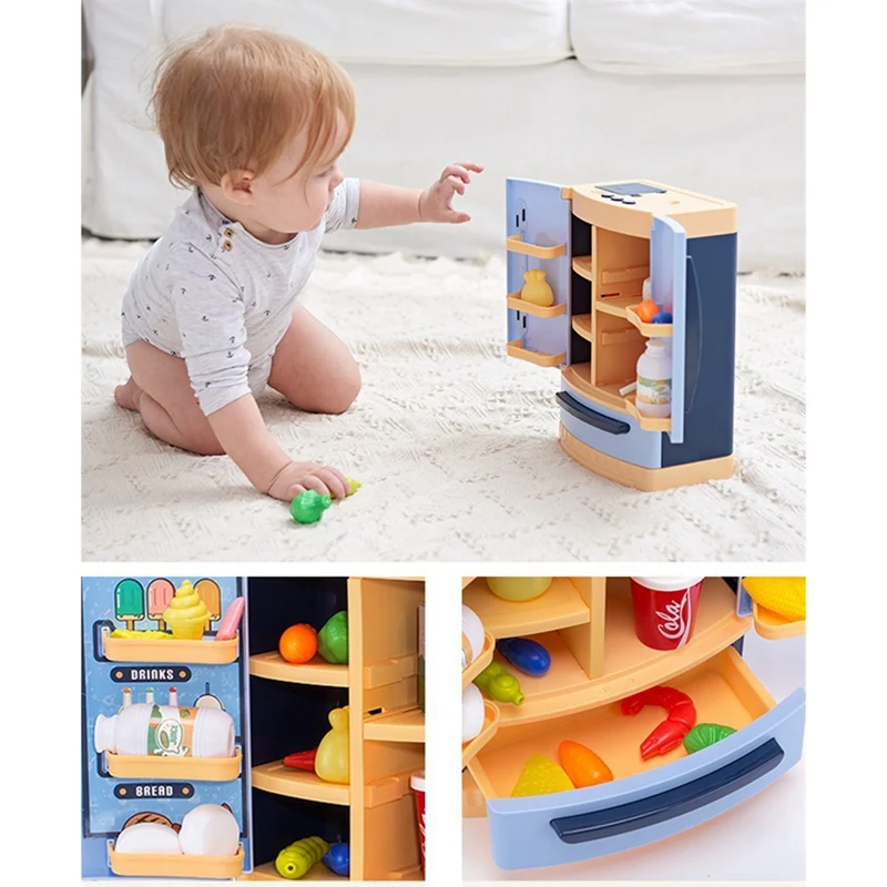 

Spray Refrigerator Toy Pretend Play Appliance for Kids Play Kitchen Set with Kitchen Playset Unique Toy