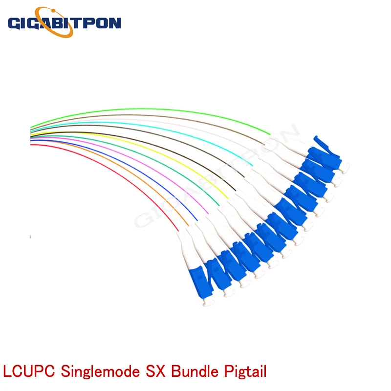 12-core pigtail fiber LC/UPC SM patch cord 12-core LC/UPC SM 1m cable fiber patch cord Simplex FTTH
