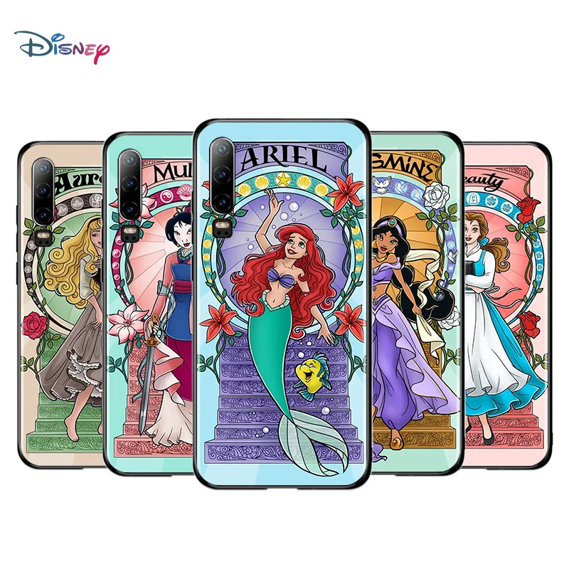 

Disney Cartoon Animation Princess Cover For Huawei P50 P40 P30 P20 P10 P9 P8 Lite E Mini Pro Plus 5G TPU Silicone Phone Case