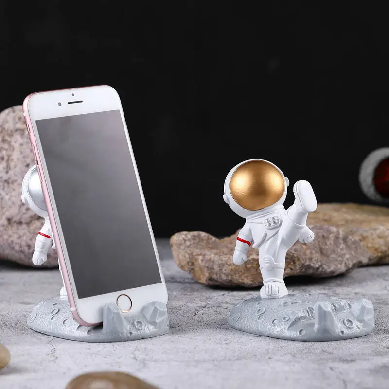 for iphone and android smartphone stand creative astronaut holder ornaments design home office accessories cell phone holder free global shipping