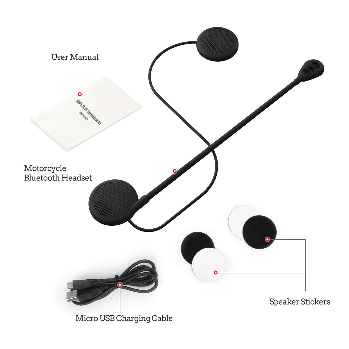 Bluetooth-гарнитура Kebidumei для шлема Bt 5 0 мотоциклетные стереонаушники режима