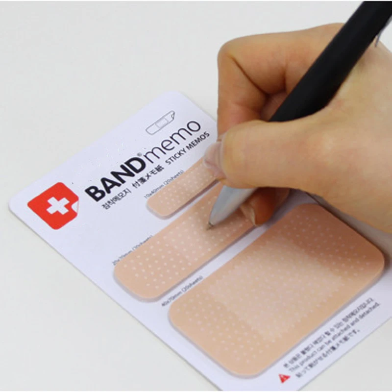 

Kawaii Band Aid Type Notepad Self Adhesive Sticky Notes Nurse Memo Pads papelaria Kids Students School Stationery Office Supplie