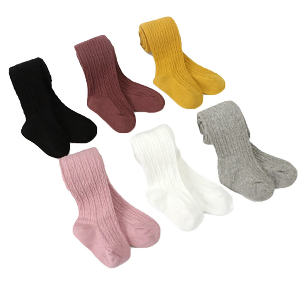 Pudcoco-medias de punto c&aacute;lidas para ni&ntilde;os, medias gruesas de colores caramelo, pantimedias, pantalones, 0-6T, oto&ntilde;o e invierno, 2020-1