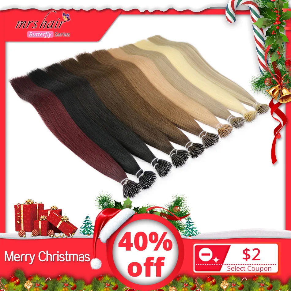 MRS HAIR нано-наращивание волос 1" 16" 2" 24" машина сделанная Remy микро кольцо нано волосы из бисера предварительно скрепленные микро-звенья волосы 50 шт 100 шт
