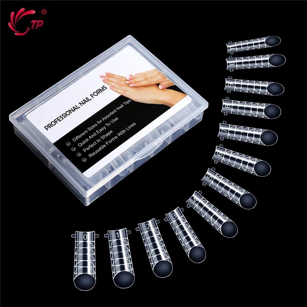 120 шт. прозрачный двойной формы ногтей Системы полное покрытие для наращивания DIY
