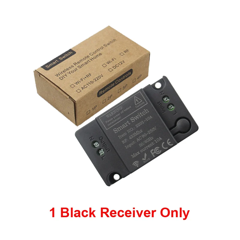 

Беспроводной выключатель света CHEN YI RAN 433 МГц 10А