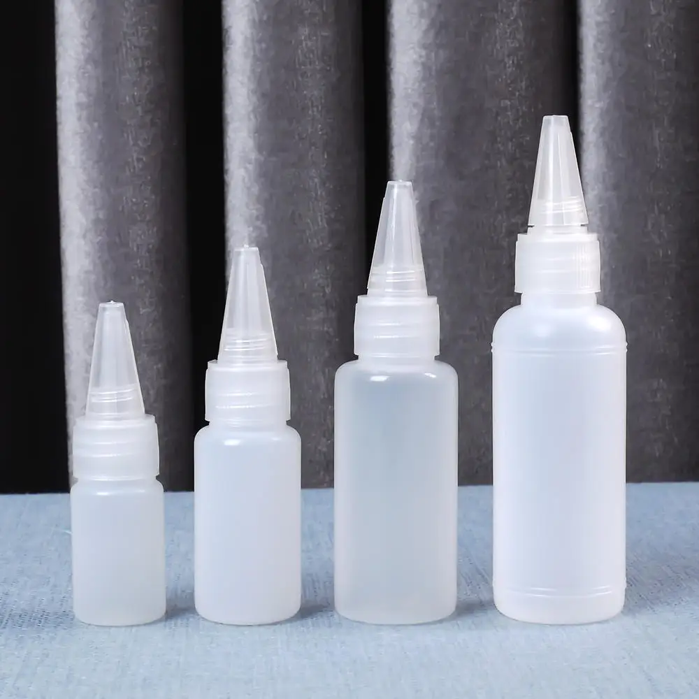 

10Pcs Empty Pe Plastic Glue Bottles With Screw-on Lids Squeeze Liquid Refillable Container Dropper Bottles 10ml/20ml/30ml/50ml