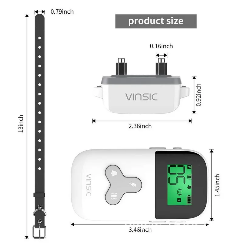 Ошейник для собак с дистанционным управлением 300 м 5 уровней удара|Ошейник
