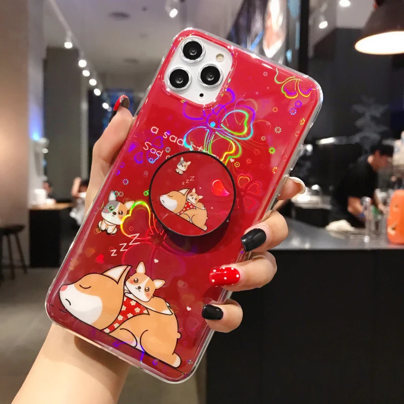 Цветной чехол для телефона с мультяшным животным iPhone X XR SX MAX 11 Pro Max 6 6s 7 8 Plus