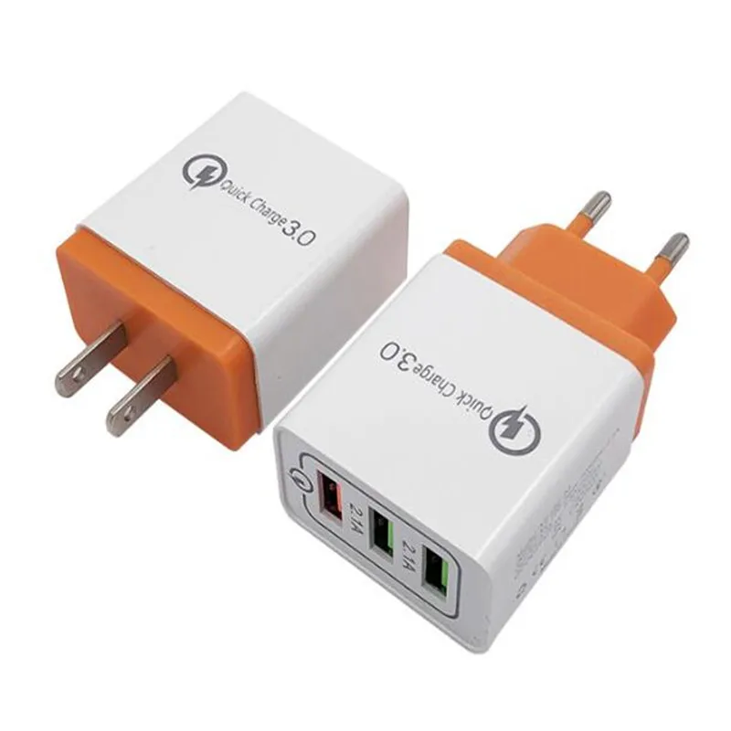 Colorful 18W 3 USB Quick Charge 3.0 5V 2.1A QC3.0 Fast Charging Wall Charger for Phone Mobile | Мобильные телефоны и