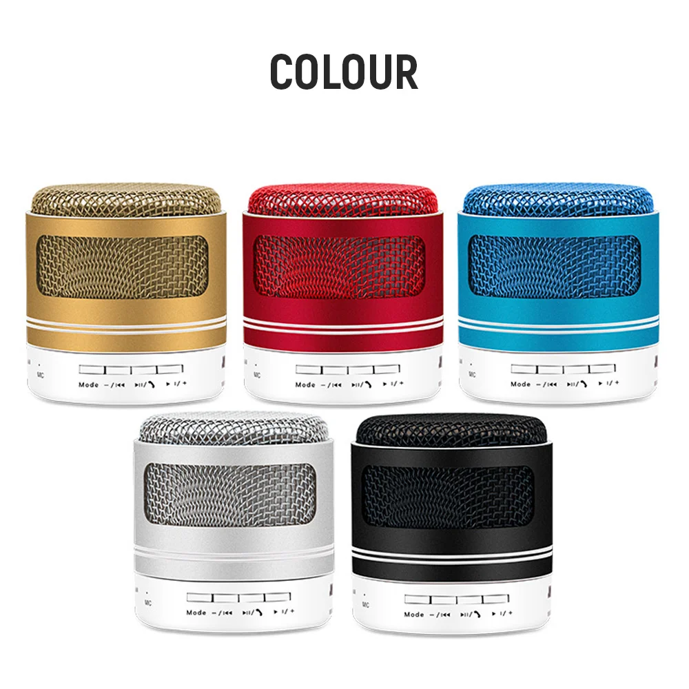

Colorful Led Bluetooth Speaker Portable Metal Home Wireless Sound Box Mini Cell Phone Small Steel Gun Support NFC TF Card