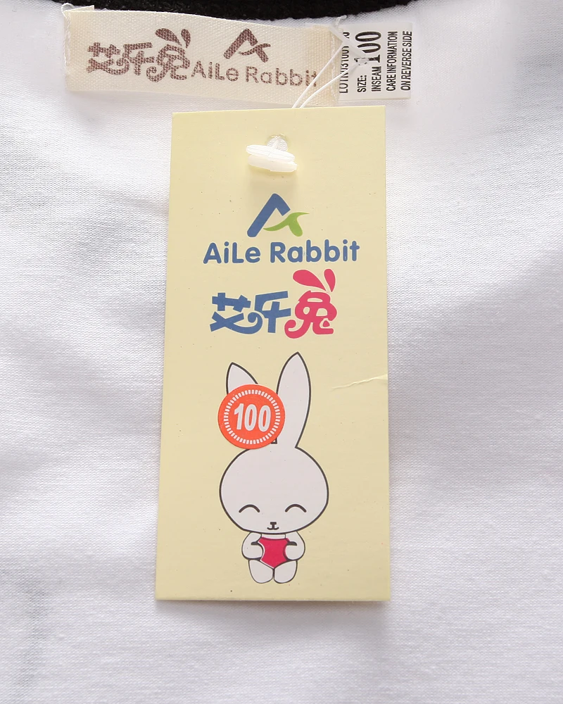 AiLe Rabbit Trend, европейский стиль, специальный дизайн, комплекты одежды для девочек, Модная белая футболка с надписью+ штаны с дырками, комплект из 2 предметов