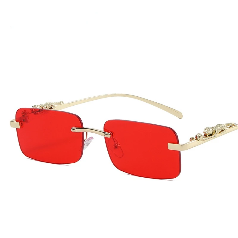 Солнцезащитные очки без оправы для мужчин и женщин Модные Винтажные брендовые