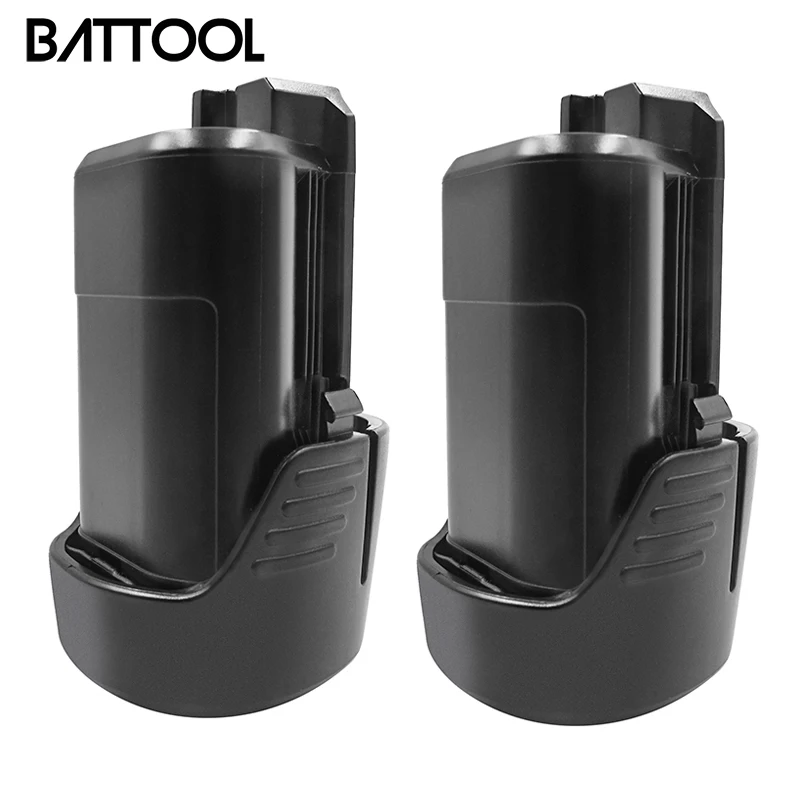 

BATTOOL 2pcs for Bosch BAT411 Battery 12 V 2.0Ah Lithium-Ion Battery BAT411A BAT412 BAT412A BAT413 BAT413A