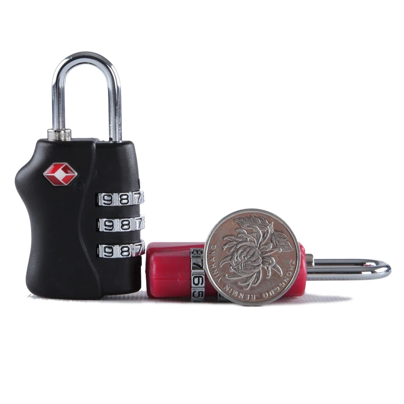 Замок для багажа велосипедный замок с 3 циферблатами путешествий TSA одобренный
