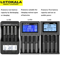 liitokala lii 500 lii pd4 lii m4 18650 charger lcd display universal smart charger test capacity for 26650 18650 21700 aa aaa