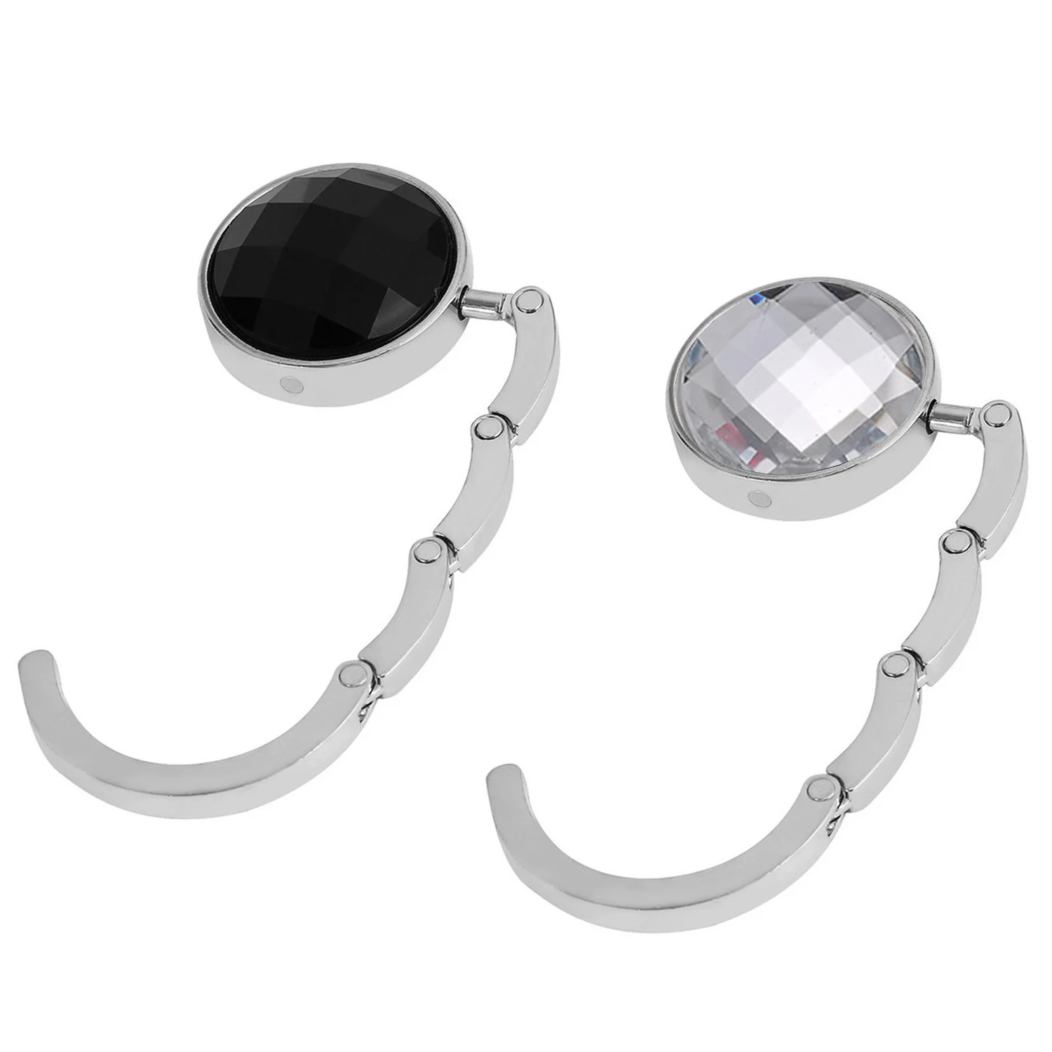 2 шт. портативный складной круглый кошелек из сплава с кристаллами сумка