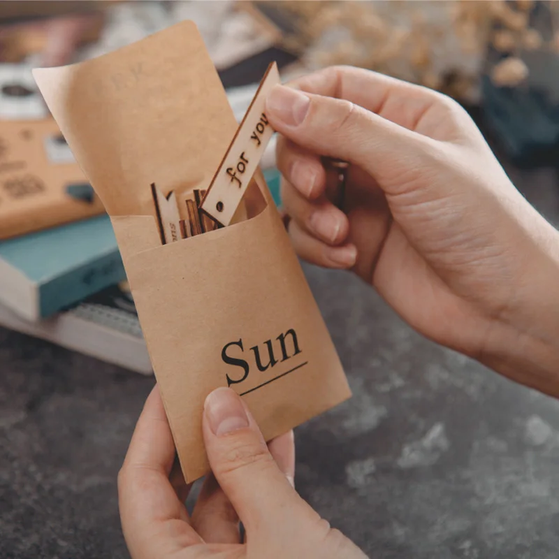 14 шт. Винтажный конверт с буквенным принтом милый бумажный для детей подарок