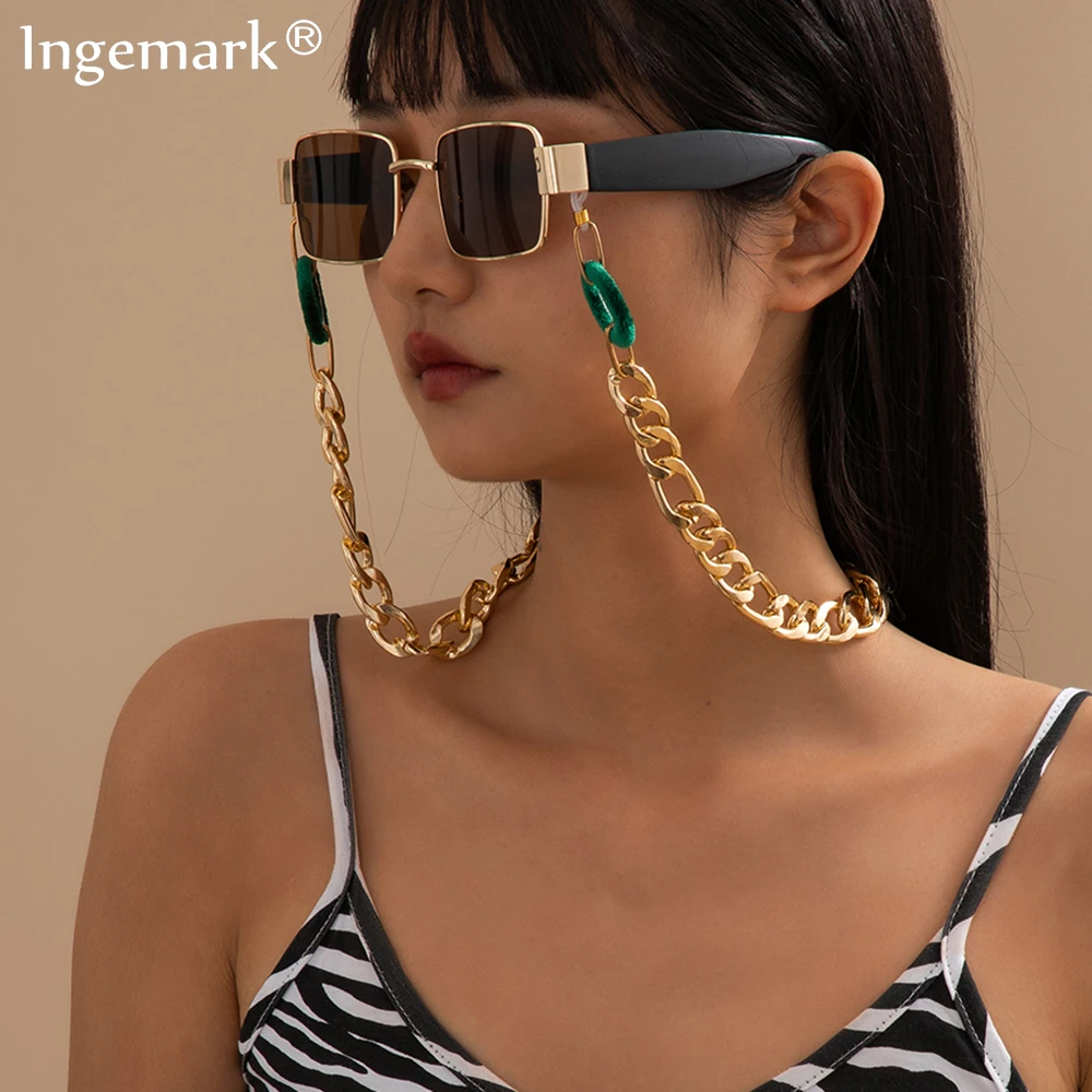 

New Chunky Sunglasses Chain Women Reading Glasses Hanging Neck Chain Largand Glasses Chain Eyeglasses Strap Eyewear Accessories