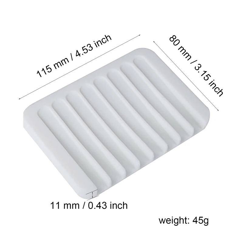 Anti-skidding Silicone Soap Box Drain Holder Bathroom Storage Tray Container Shower | Дом и сад