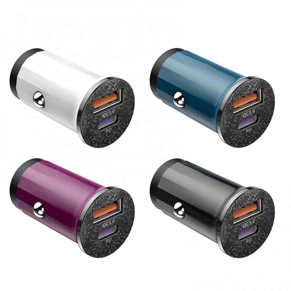 

45% Hot Sales!!! Portable Dual Ports 48W QC3.0 Mini USB Type-c PD Car Phone Fast Charger Adapter