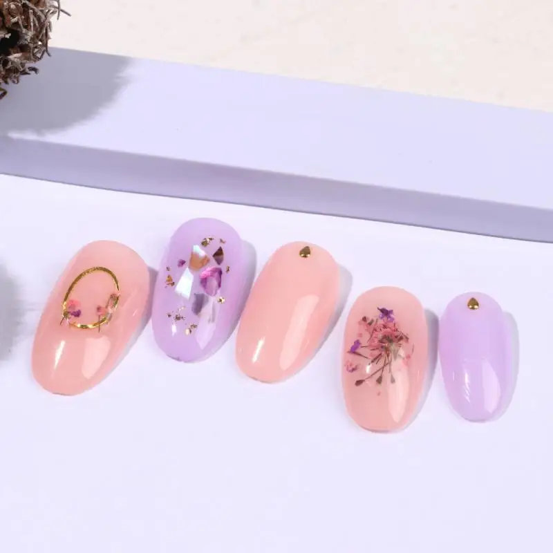 Натуральный яркий клей прозрачный лепестковый градиентный УФ-лак для ногтей