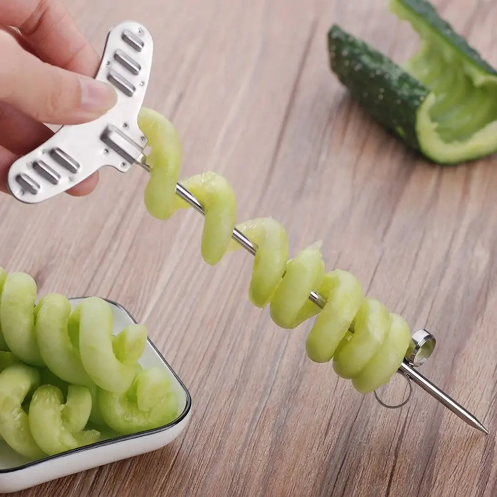 

Grater for Vegetables Slicer Magic Spiral Roll Cutter Knives Cucumber Rotating Knife Fruit Twist Knife Food Chopper Tool Potato
