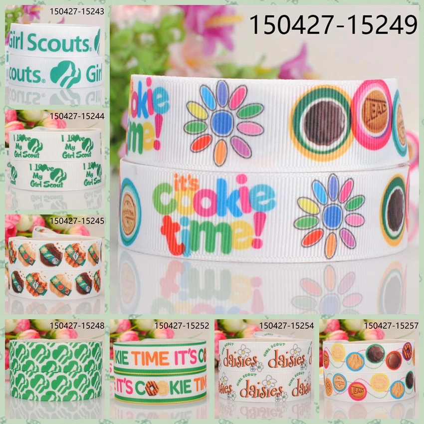 7/8 &quot22 мм печенья во времени скаута для девочек печатная корсажная лента DIY