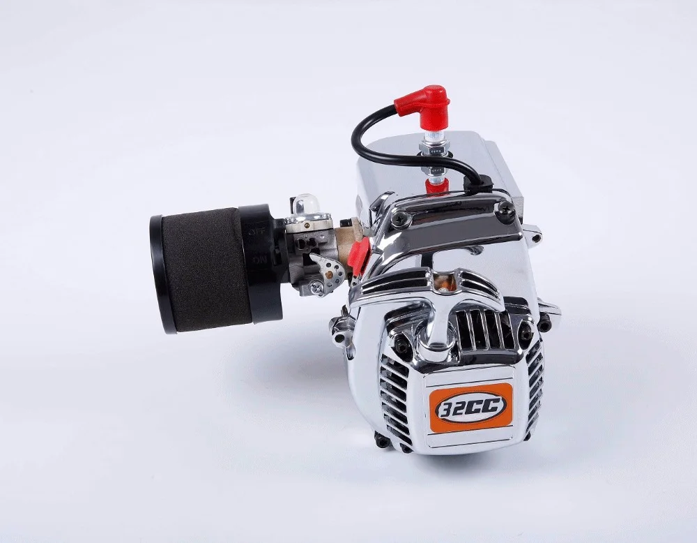32cc 4 болта хромированный комплект двигателя для 1/5 Hpi Rovan KM Mcd Gtb FG DDT FID Racing Baja Losi 5ive t