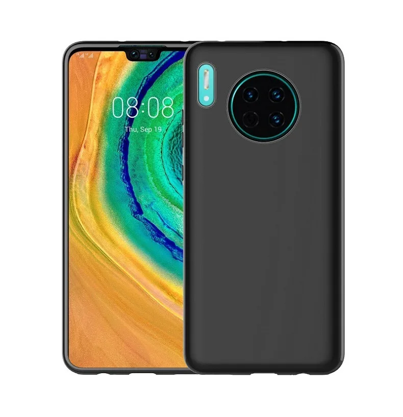 Black Магнитный автомобильный чехол-держатель для huawei mate 30 20 Pro, Мягкий ТПУ силиконовый Магнитный чехол для huawei P30 P20 LITE P30 P20 PRO с металлической пластиной - Цвет: Black