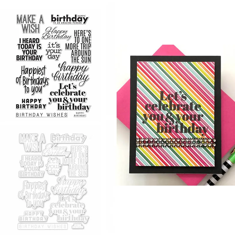 Штампы и штампы на день рождения 2 шт./лот XL | Дом сад