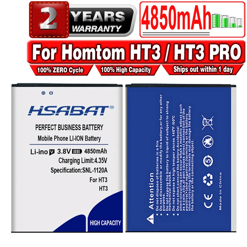 Аккумулятор HSABAT 4850 мА · ч для батареи HT3 Homtom PRO бесплатная доставка | Мобильные