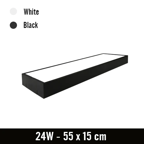 55x15cm 24W Светодиодный потолочный светильник, офисный современный Прямоугольный светильник, приспособление для удаленной спальни, поверхностное крепление для гостиной, прихожей, 220 В, 230 В, 110 В - Цвет корпуса: 55x15cm 24W