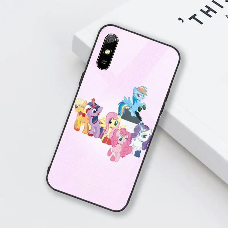 

Magic My Little Pony Cartoon Phone Case Tempered glass For xiaomi Redmi 4X 5 6 6A 8 8SE MIX 2 2S Note 3 4 5 6 7 PLUS PRO