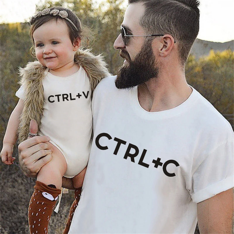 

Family Matching Outfits Father Daughter Son Clothes Look Tshirt Dad and Me Dad Baby Kids Clothes Father Baby Outfits Bestie