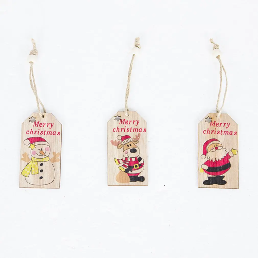 Рождественская елка украшения тег Рождество креативный деревянный кулон