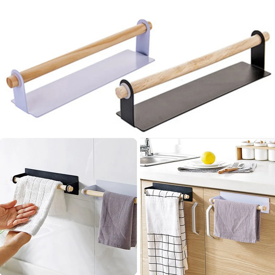 

1 X 26 × 6 × 6 Cm Paper Towel Holder Rack Under Cabinet Kitchen Roll Holder Paper Toilet Towel Storage Rack Towel Holder