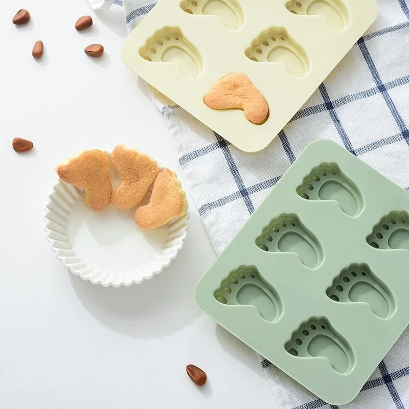 

Cute Feet Feet Cartoon Mold Silicone Pudding Mousse Cake Jelly Baking Glue Dropping Hand Soap Grinder Fondant Molds