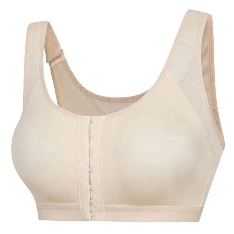 

Women's Sports Bra with Front & Strap Buckle Posture Corrector Underwear Cross Back Yoga Mesh Tops for Fitness 4 Sizes X