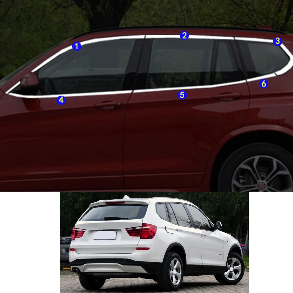 Наклейка для BMW X3 sDrive xDrive 20i 28i 35i 2011 2012 2013 2014 2016 2017 оконная средняя полоса с