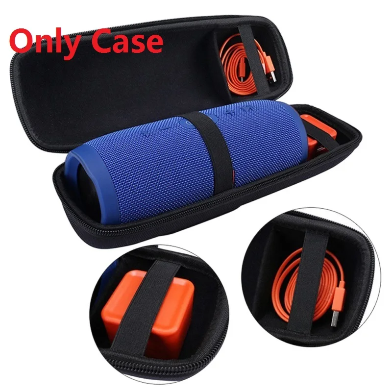 Black Without Strap Ostart Портативная акустическая сумка для хранения, жесткая сумка для переноски, защитный чехол, чехол для JBL Charge 3, Bluetooth сумка для акустической колонки чехол - Color: Black Without Strap