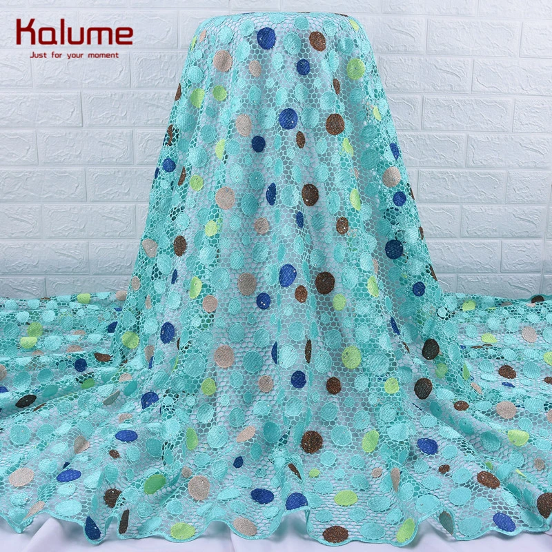 Калюме фиолетовый Африканский гипюровый шнур кружевная ткань с камнями