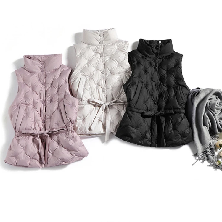 

Autumn Winter Women Vest Coat Sleeveless Jacket 90% White Duck Down Women Vest Warm Tops Chaleco Mujer Gilet Casaco Feminino