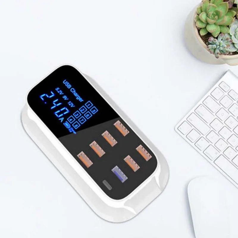 

Quick Charge 3.0 Smart USB Type-C Charger Station Led Display Fast Charging Phone Tablet For SmartPhone Xiao Adapter