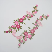 10pcs rose flower floral embroidery patches iron on clothes