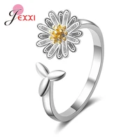 925 sterling silver women girls fashion openning daisy rings weddingengagement party jewelry accessory finger rings