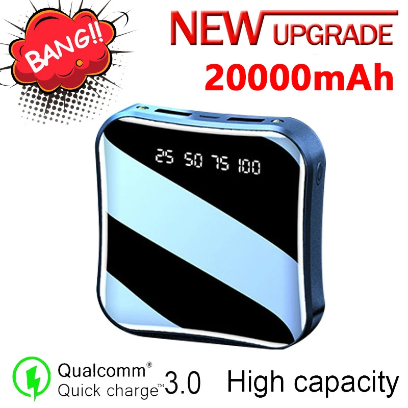 Портативный внешний аккумулятор с цифровым дисплеем 20000 мАч|Внешние